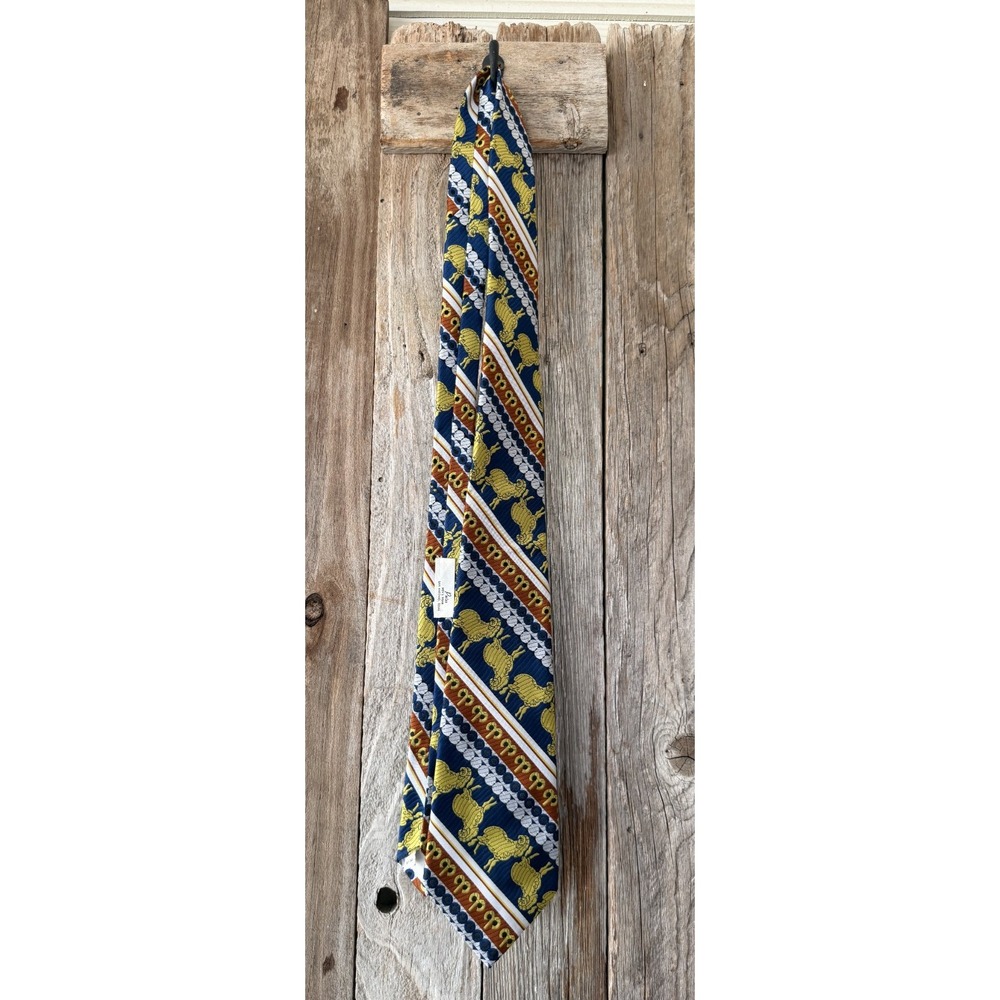 Vintage Kings Lynn Aries Zodiac Necktie Ram Blue Orange
